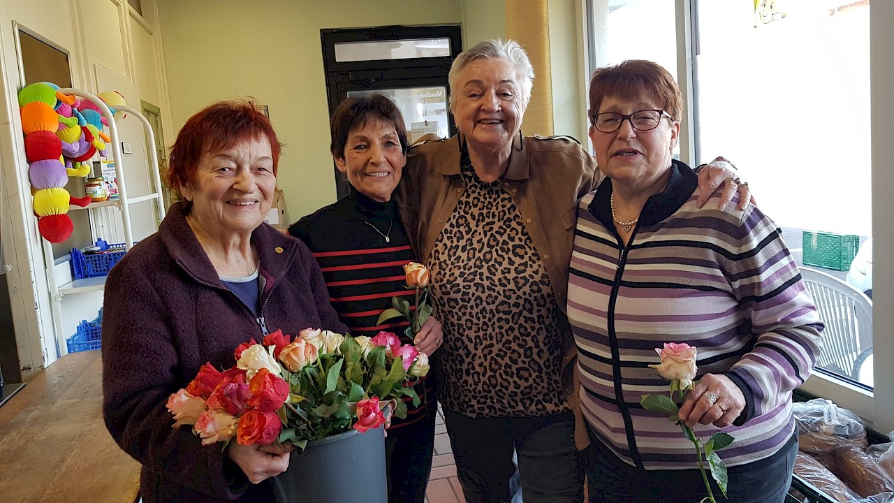 v.l. Renate Bollmann, Doris Melius, Erika Barra, Erika Samusch    8. März 2025