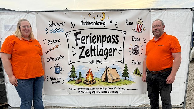 Die Vorsitzenden des Zeltlagervereins: Sandra Fürst und Michael Struck
